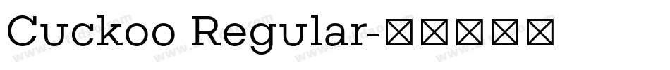 Cuckoo Regular字体转换